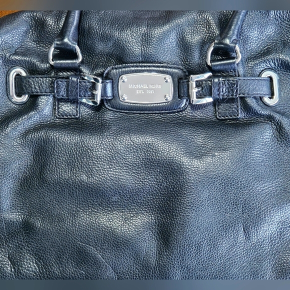 Michael Kors  Black Leather Weekender Shoulder/Crossbody/Duffle Bag 29x13x6 - Picture 8 of 11